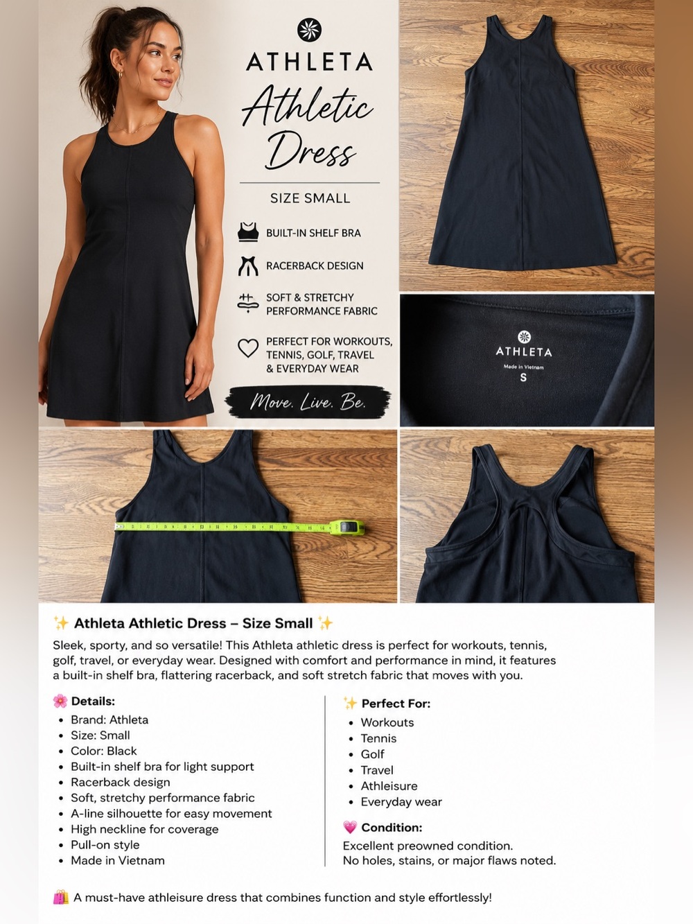 ✨ Athleta Athletic Dress Size Small ✨